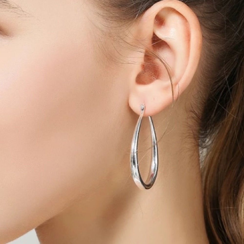 925 Sterling silver hoop earrings - Picture 3 of 4